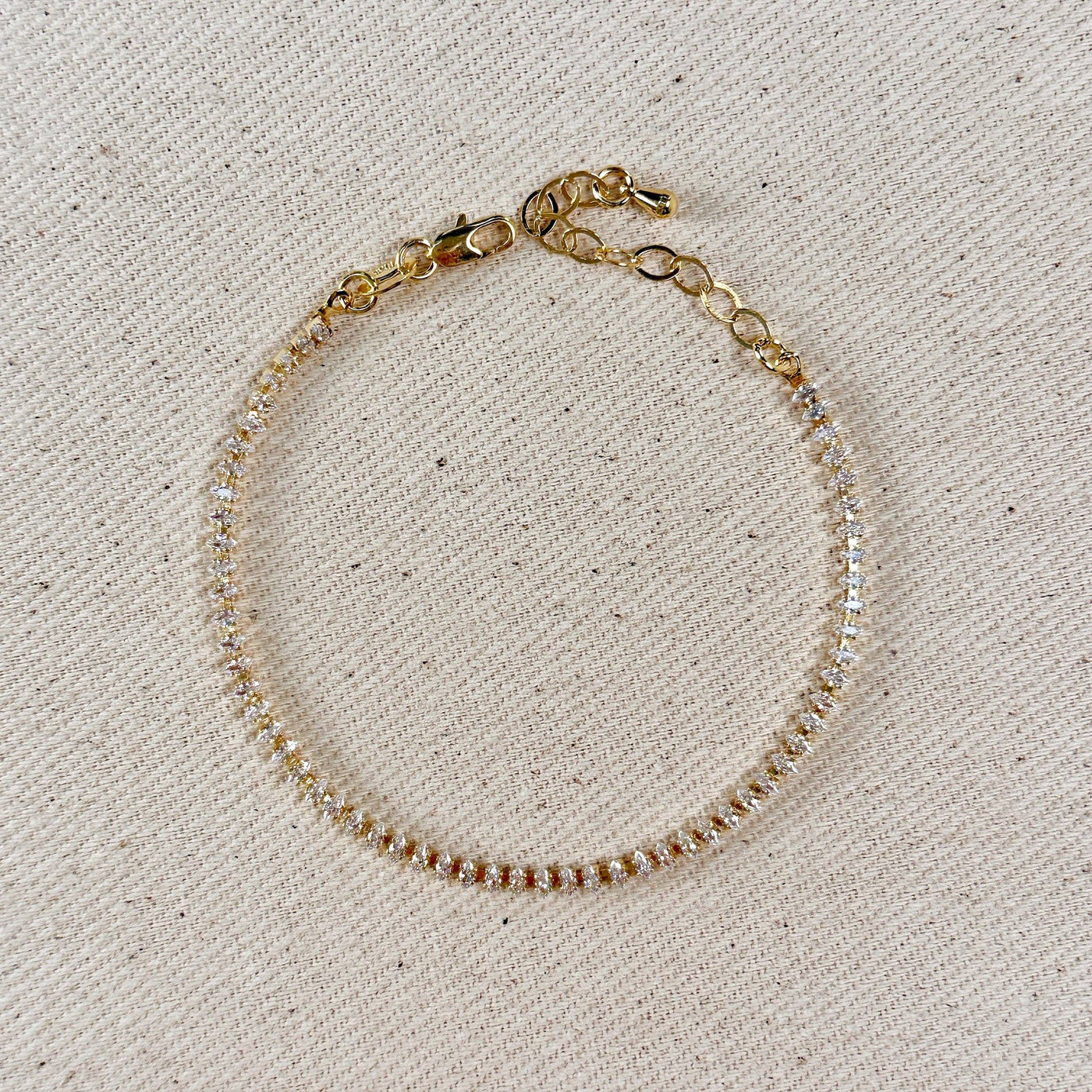 18k Gold Filled Marquise Tennis Bracelet GoldFi