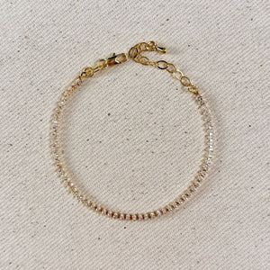 18k Gold Filled Marquise Tennis Bracelet GoldFi