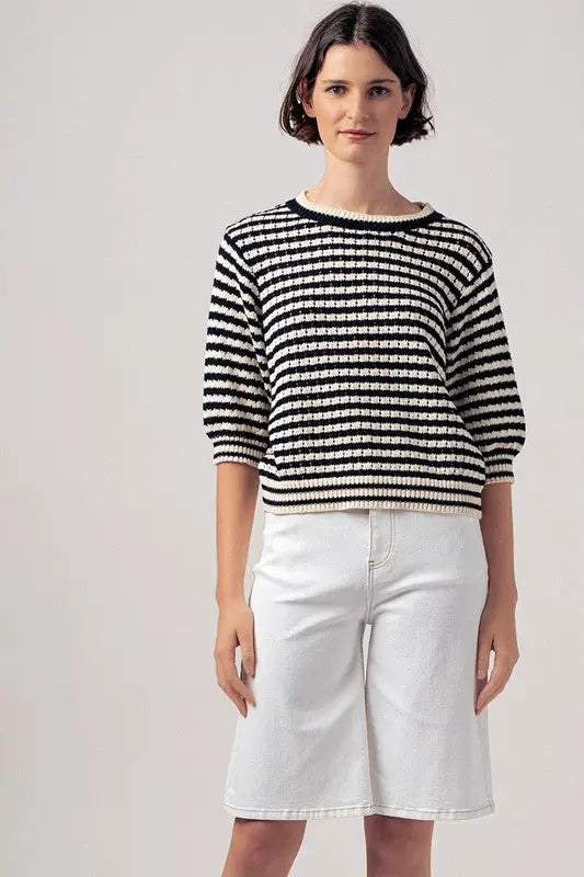 Coastal Strip Sweater trend:notes