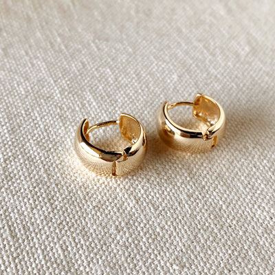 18k Gold Filled Chunky Clicker Earrings GoldFi