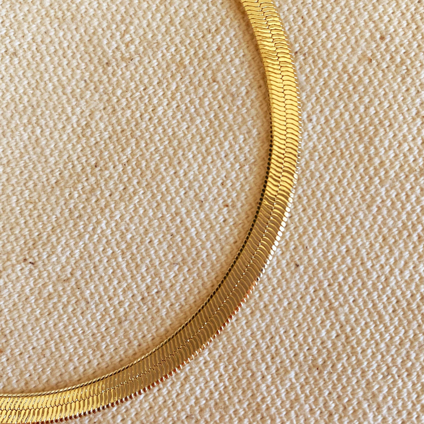 18k Gold Filled 4mm Herringbone Bracelet GoldFi