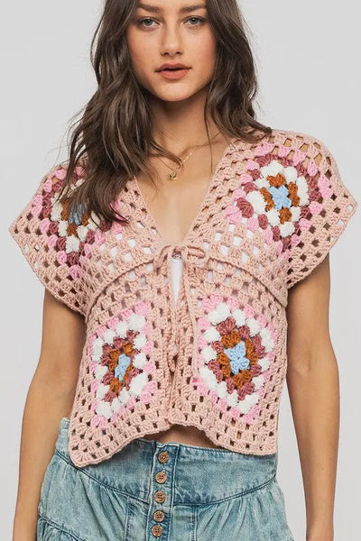 Four Corner Crochet Vest trend:notes