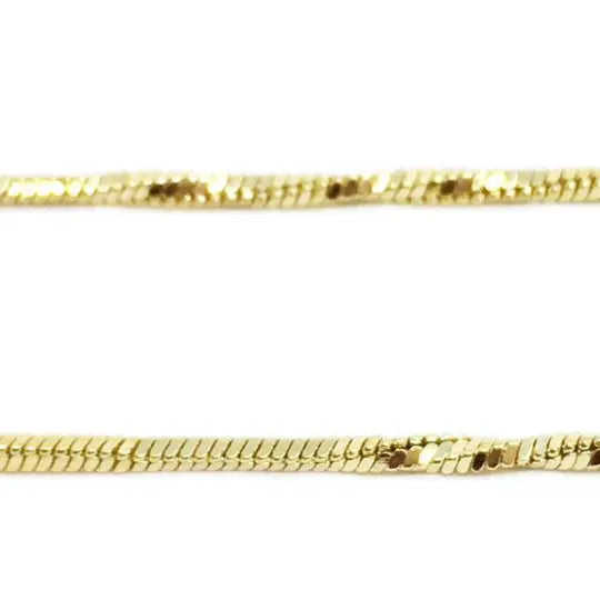 18k Gold Filled Interspersed Twisted Box Chain 1.0mm Thickne GoldFi