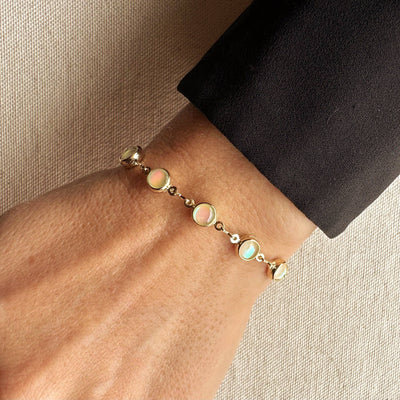 18k Gold Filled Rounded Opal Bracelet GoldFi