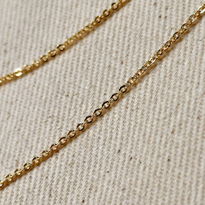 18k Gold Filled 1.45mm Cable Chain