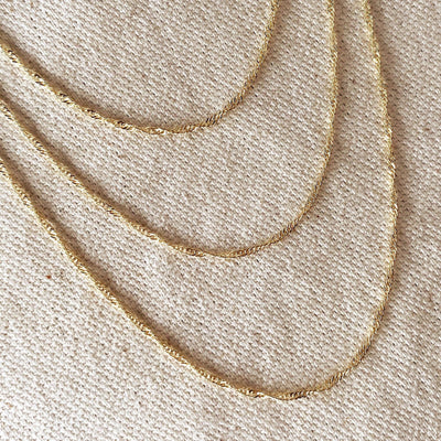 18k Gold Filled 1.7mm Singapore Chain GoldFi