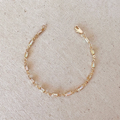 18k Gold Filled Opal Bracelet GoldFi