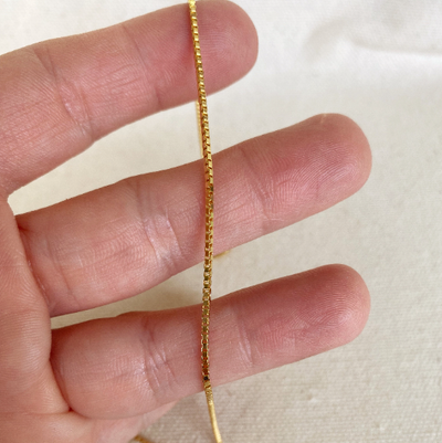 18k Gold Filled 1.2 mm Box Chain Components GoldFi