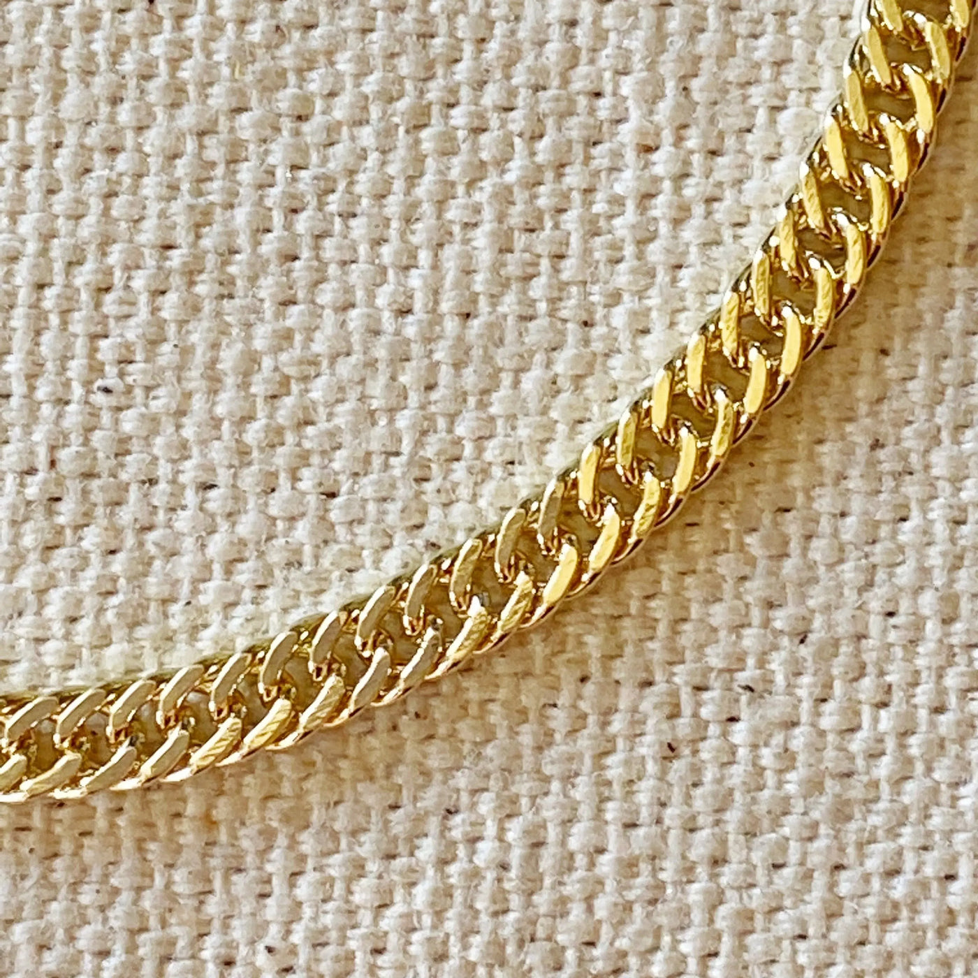 18k Gold Filled Double Curb Chain Bracelet Cuban GoldFi