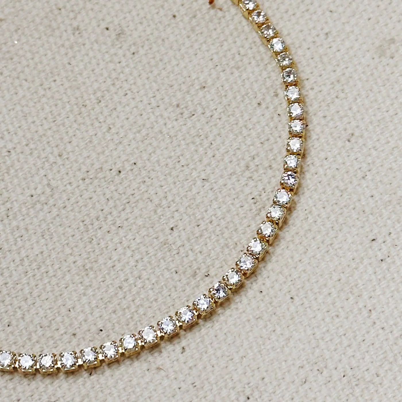 18k Gold Filled 2mm CZ Tennis Bracelet GoldFi