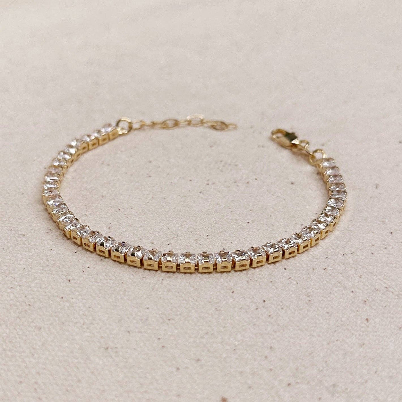 18k Gold Filled 3mm CZ Tennis Bracelet