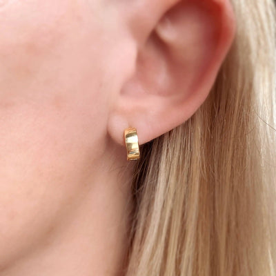 Mini Tiny Chunky Clicker Earrings GoldFi