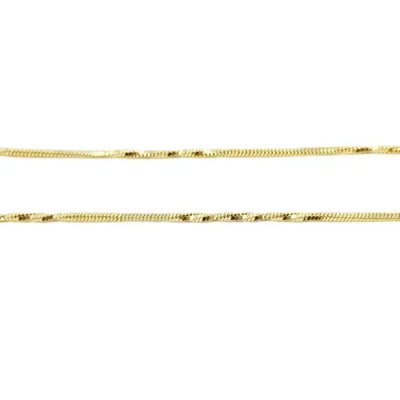 18k Gold Filled Interspersed Twisted Box Chain 1.0mm Thickne GoldFi