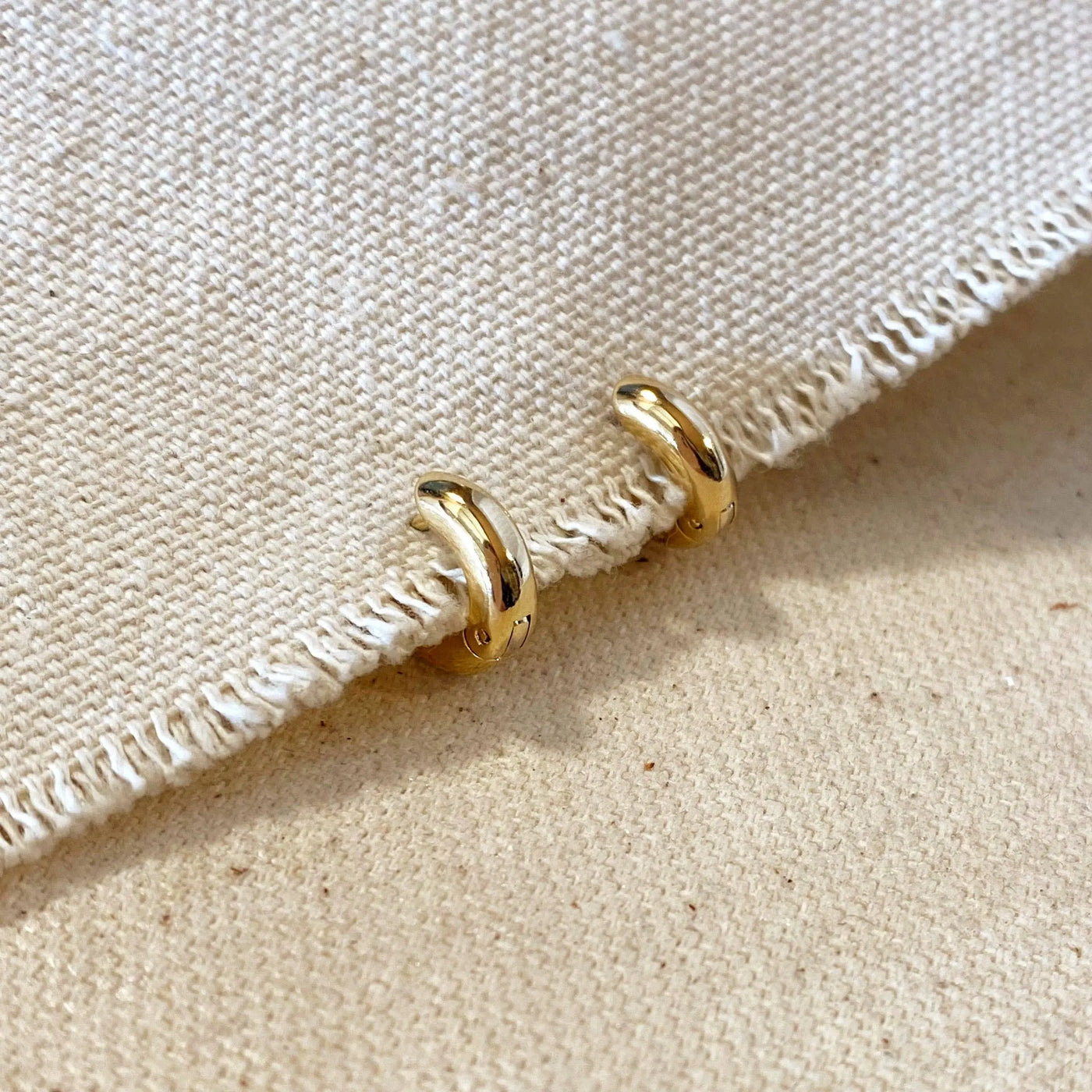 18k Gold Filled Mini Rounded Hoop Earring GoldFi