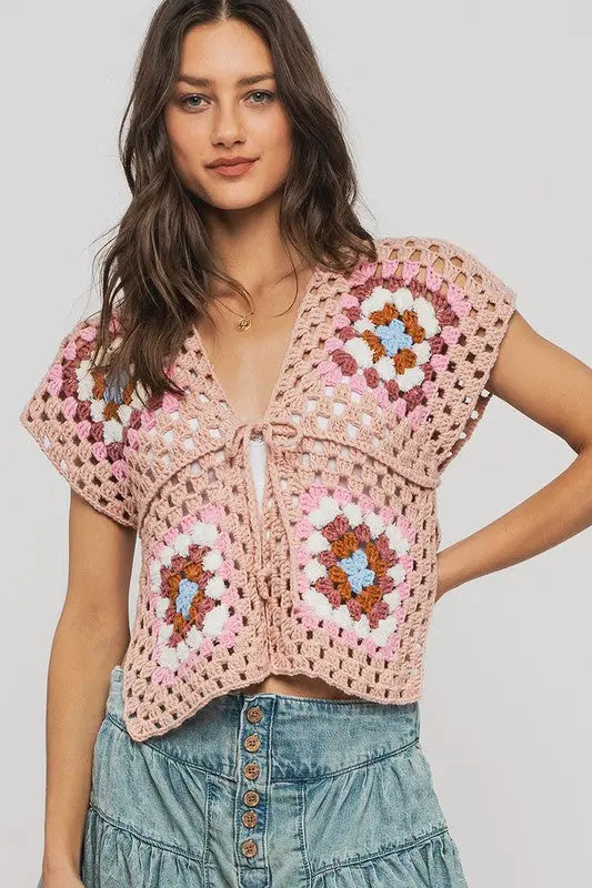 Four Corner Crochet Vest trend:notes