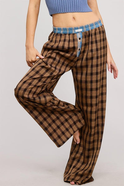 Boxer Plaid Pant Mimosa