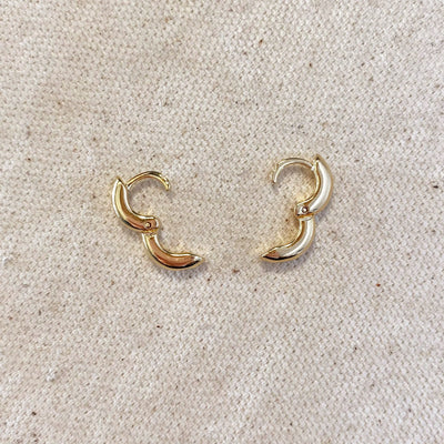 18k Gold Filled Mini Rounded Hoop Earring GoldFi