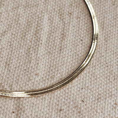 18k Gold Filled 2.0mm Thickness Herringbone Bracelet GoldFi