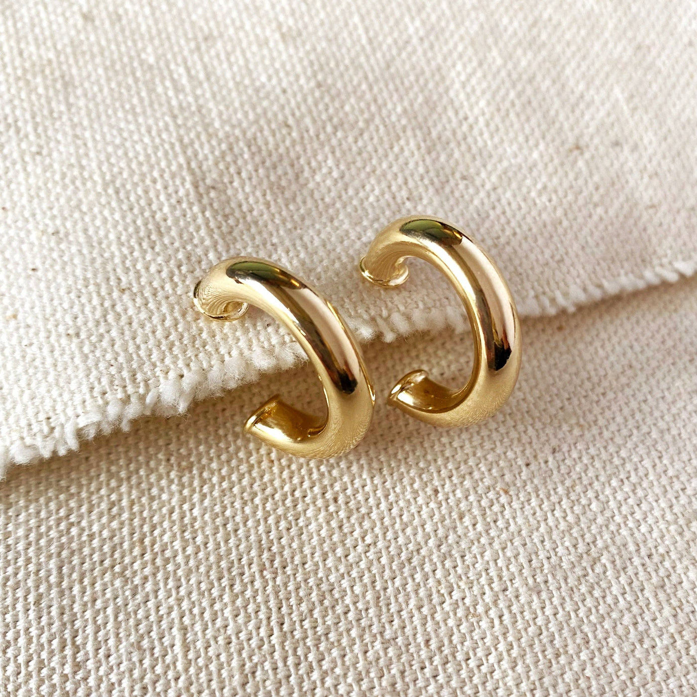 18k Gold Filled Half-Hoops Earrings GoldFi