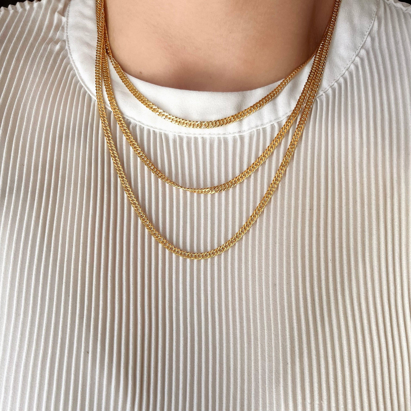 18k Gold Filled Double Curb Chain - Cuban GoldFi