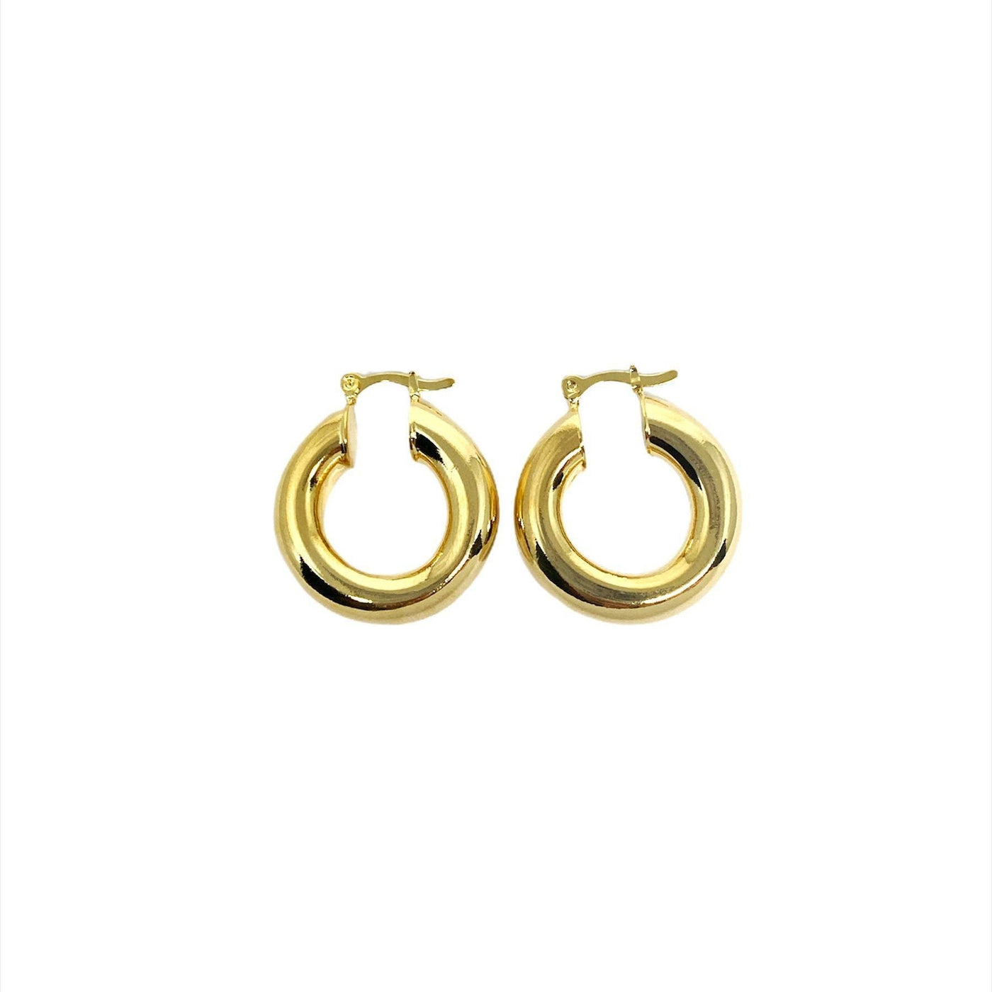 18k Gold Filled Thick Small Hoop Earrings GoldFi