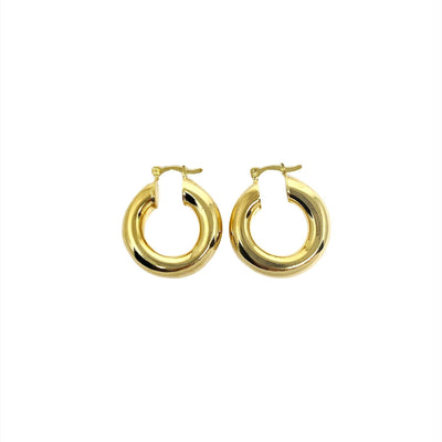 18k Gold Filled Thick Small Hoop Earrings