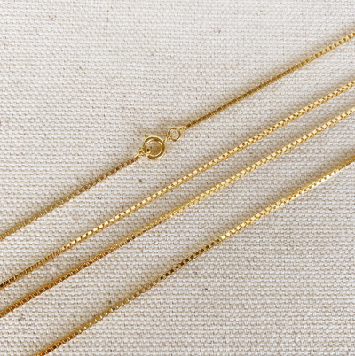 18k Gold Filled 1.2 mm Box Chain Components