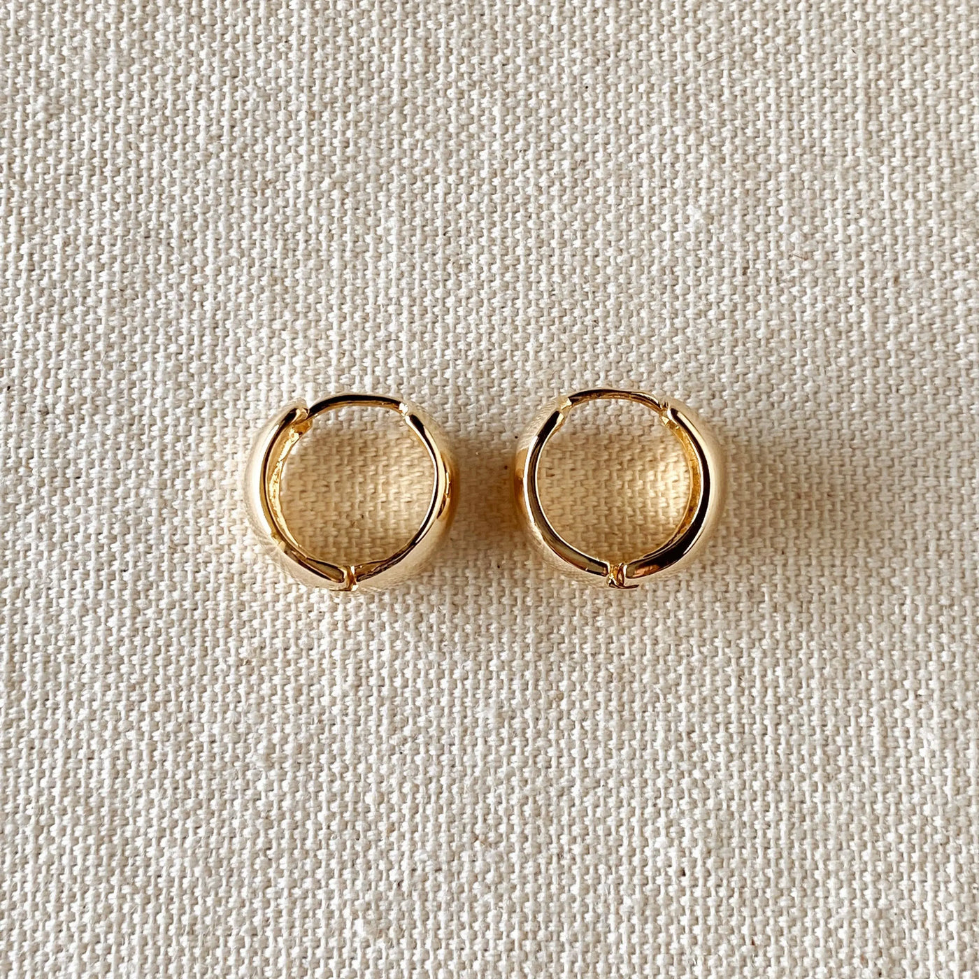 18k Gold Filled Chunky Clicker Earrings GoldFi