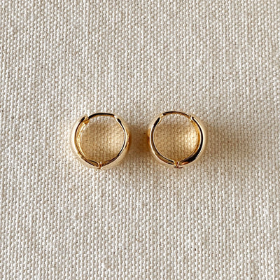 18k Gold Filled Chunky Clicker Earrings GoldFi