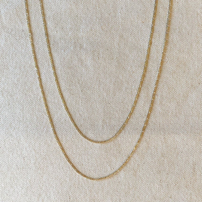 18k Gold Filled Thin Figaro Chain GoldFi