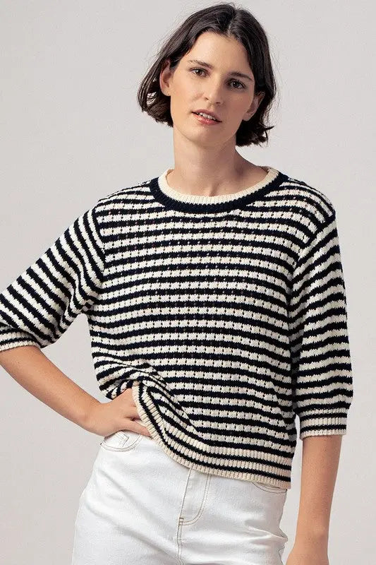 Coastal Strip Sweater trend:notes