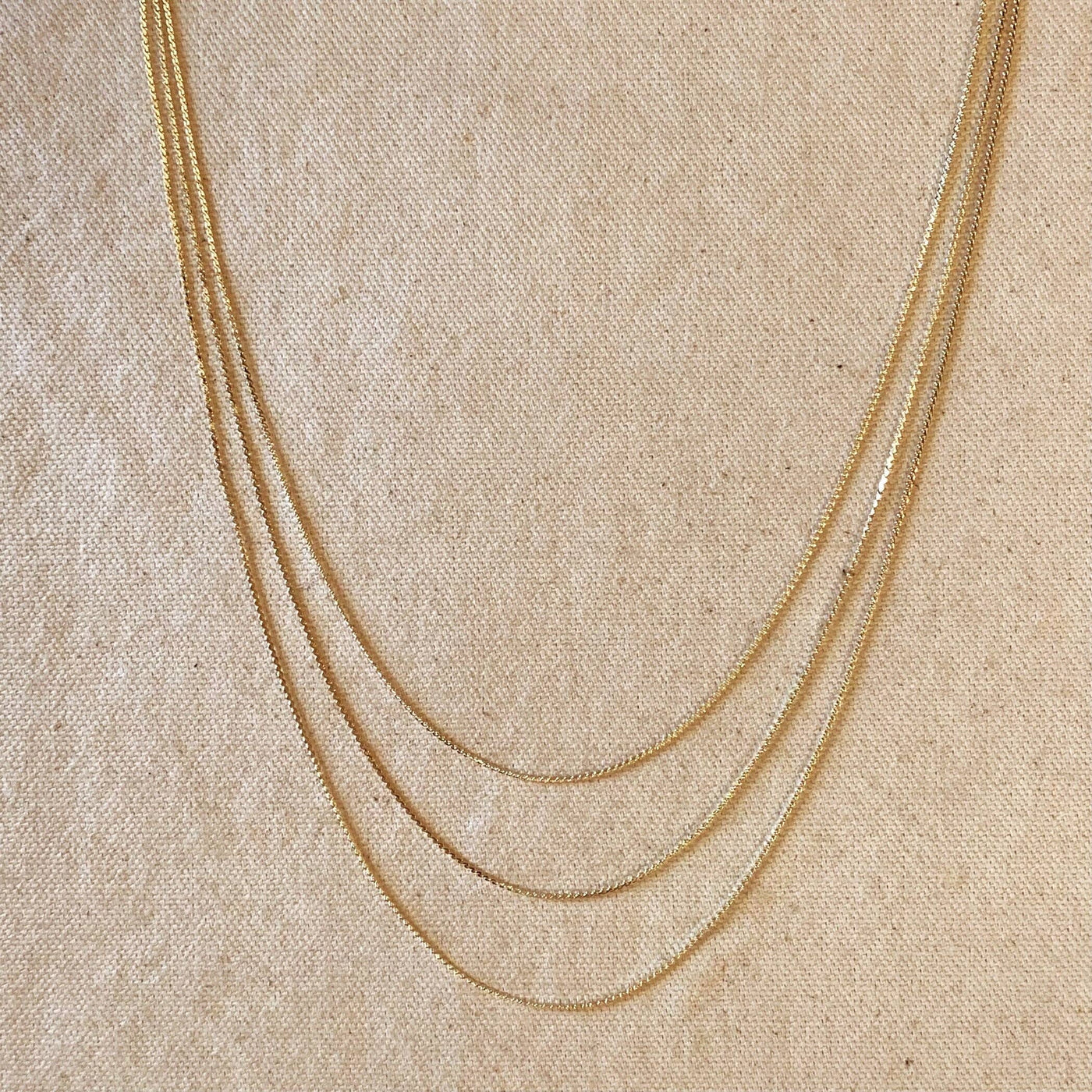 18k Gold Filled Dainty Chain Necklace GoldFi