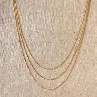 18k Gold Filled Dainty Chain Necklace GoldFi