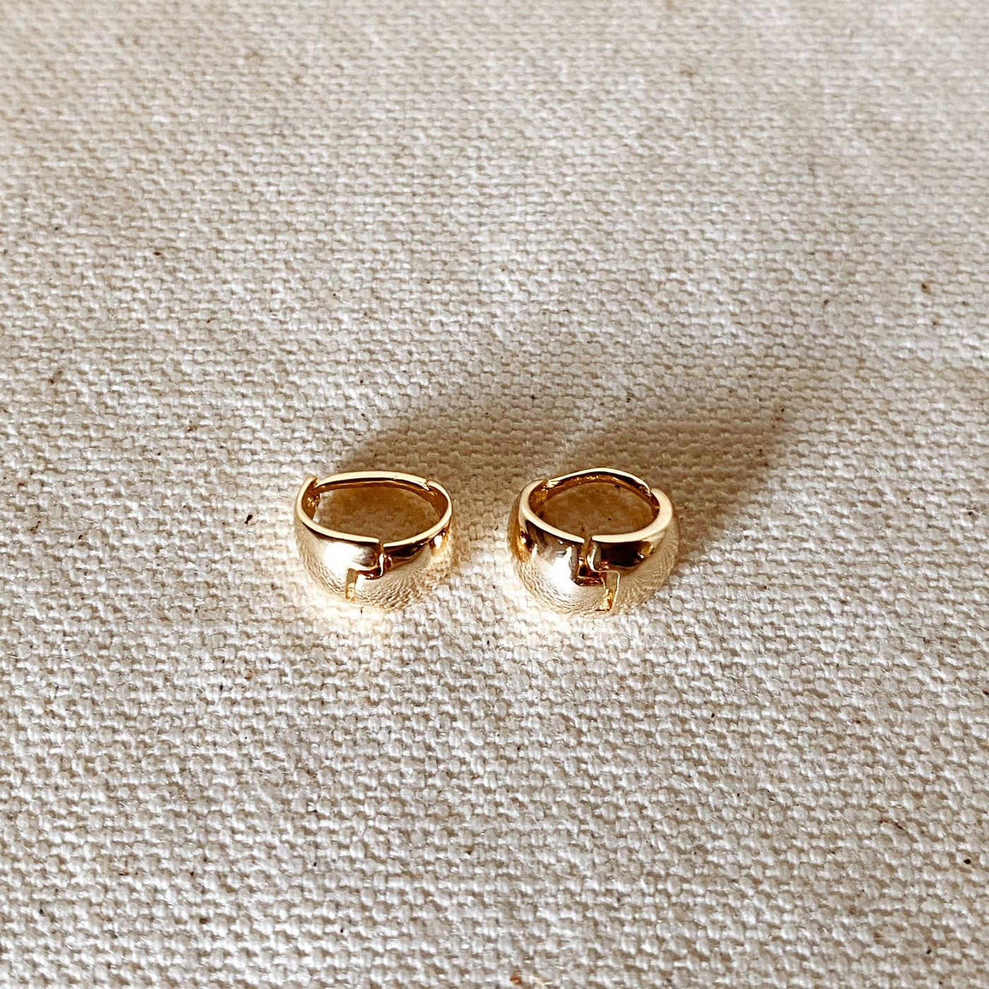 18k Gold Filled Polished Clicker Hoop Earrings GoldFi