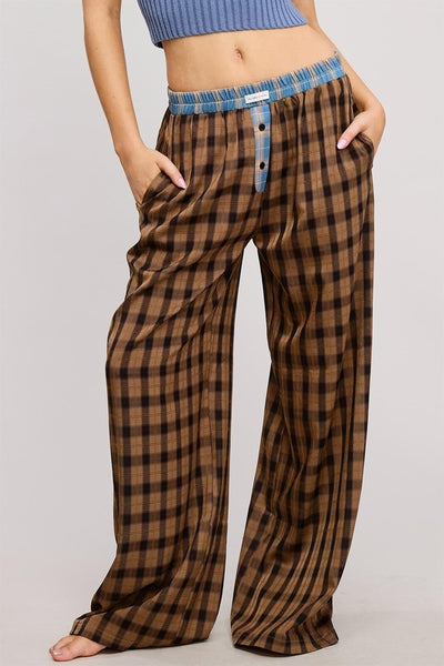 Boxer Plaid Pant Mimosa