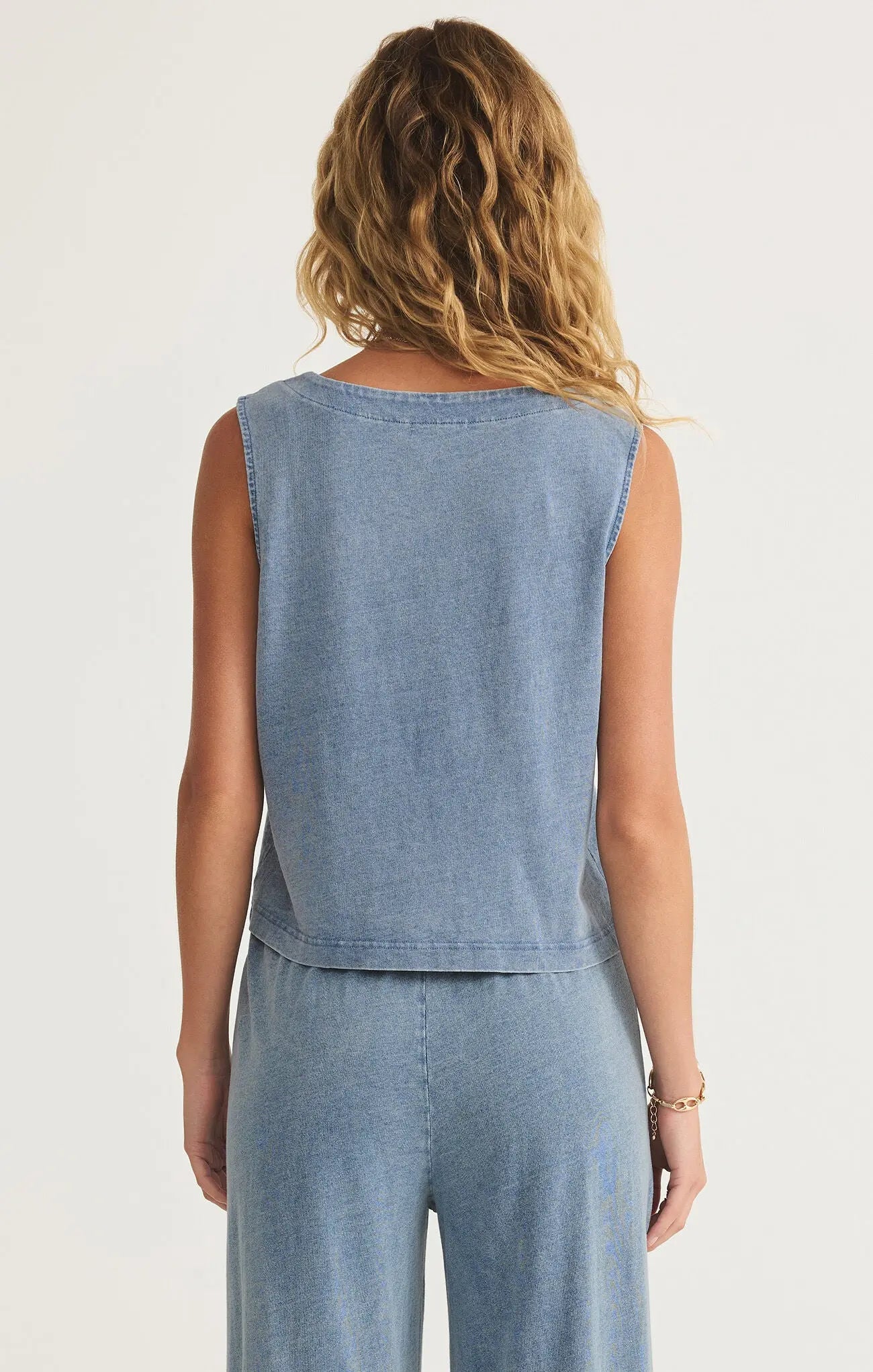 Solace Jersey Denim Top Z Supply