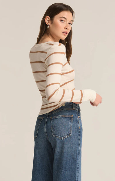 Scarlett Rib Henley Top Z Supply