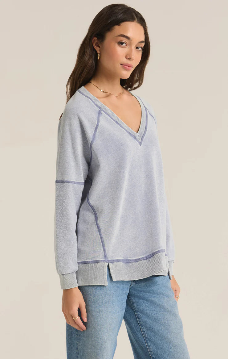 Easy V Knit Sweatshirt Z Supply