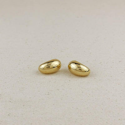 18k Gold Filled Medium Dome Earrings GoldFi