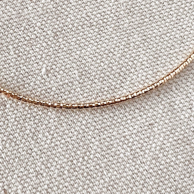 18k Gold Filled Omega Necklace GoldFi