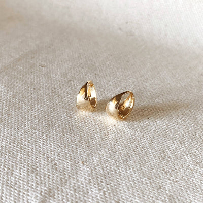 18k Gold Filled Polished Clicker Hoop Earrings