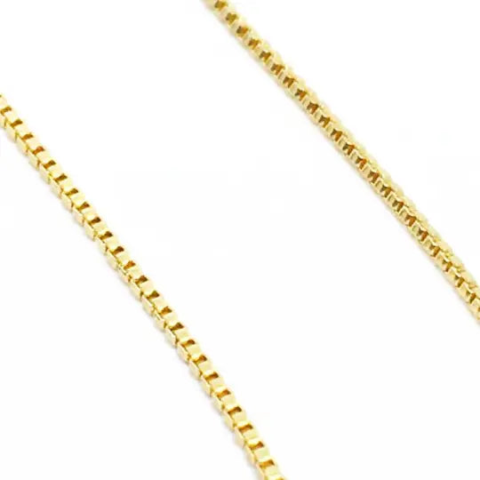 18k Gold Filled Box Chain Very Thin 0.5mm Jewelry Components GoldFi