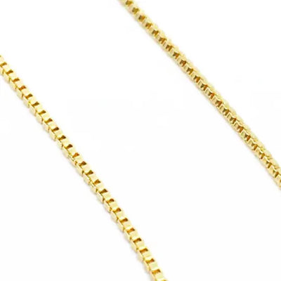 18k Gold Filled Box Chain Very Thin 0.5mm Jewelry Components GoldFi