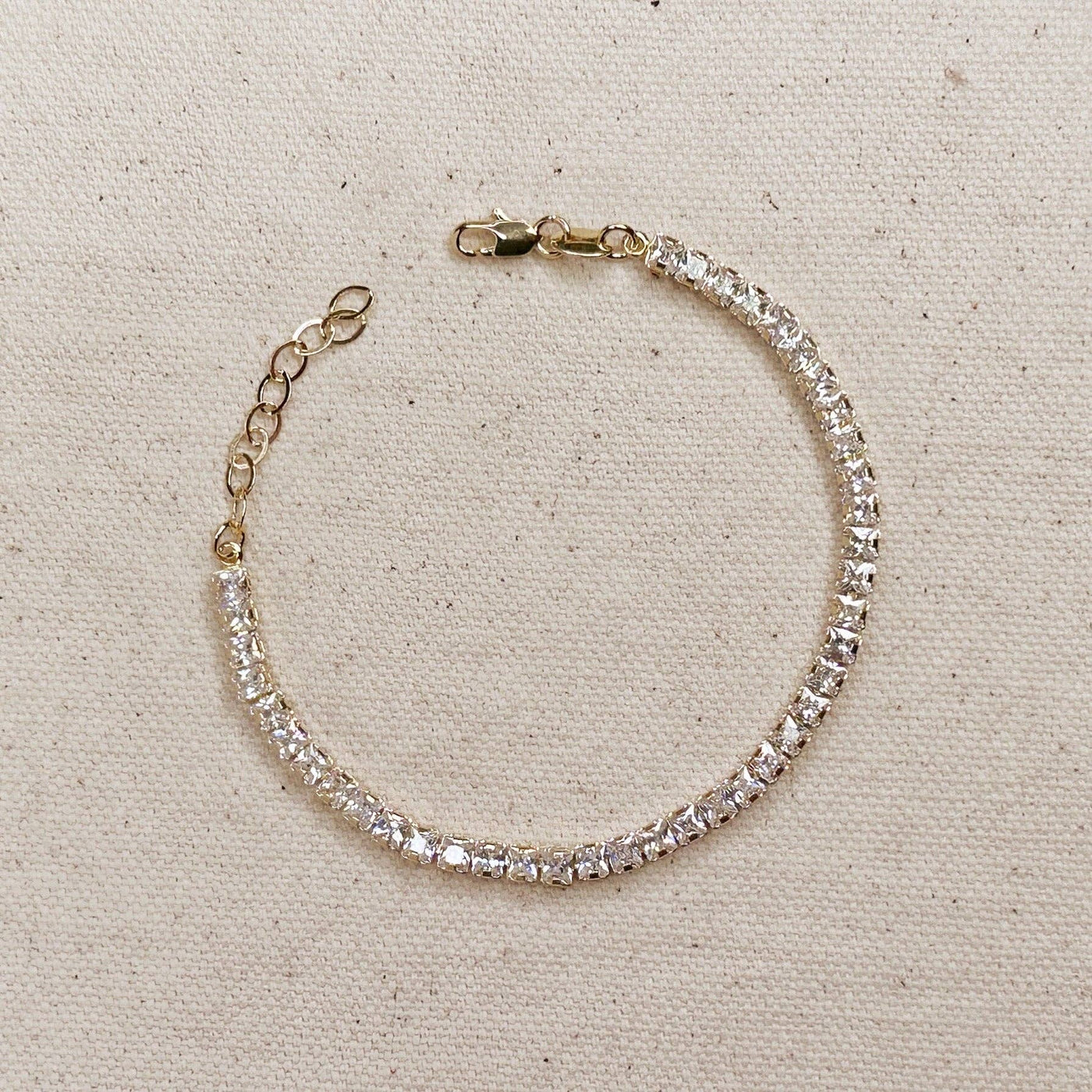 18k Gold Filled 3mm CZ Tennis Bracelet