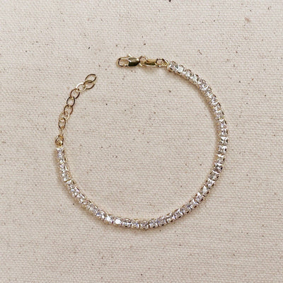 18k Gold Filled 3mm CZ Tennis Bracelet