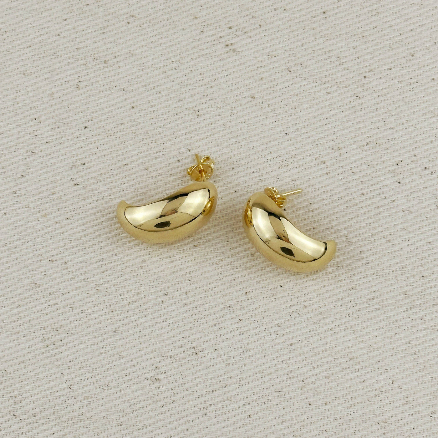 18k Gold Filled Medium Dome Earrings