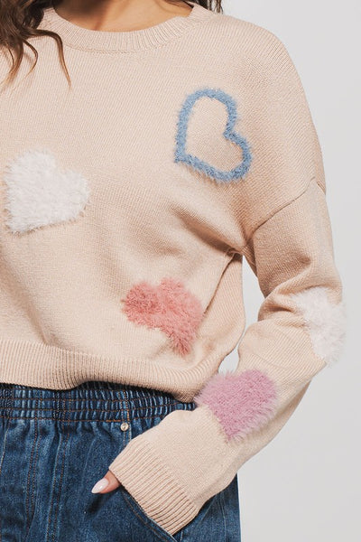 Fuzzy Heart Sweater trend:notes