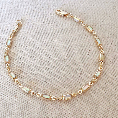 18k Gold Filled Opal Bracelet GoldFi