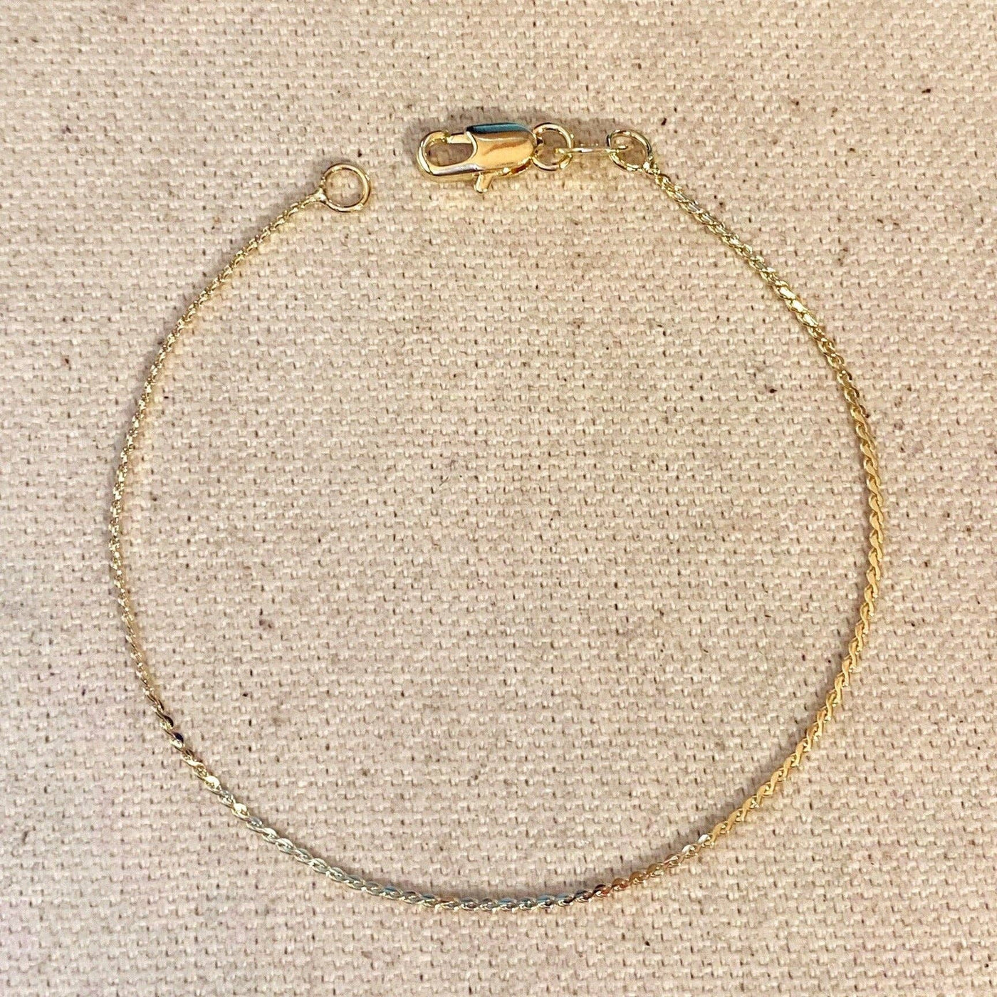 18k Gold Filled Thin Delicate Bracelet GoldFi