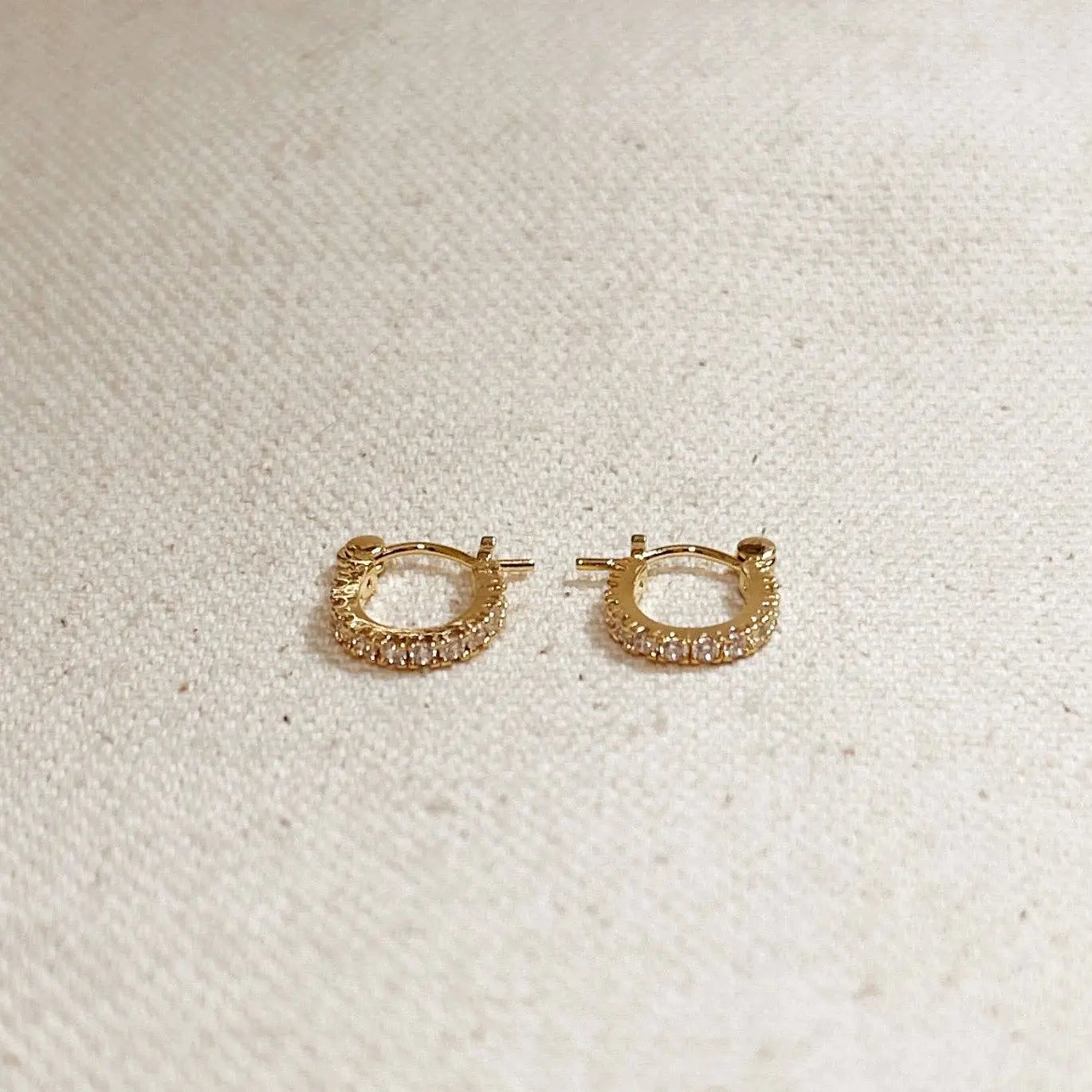 Mini CZ Clicker Earrings GoldFi